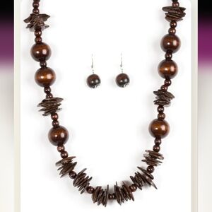 Paparazzi Dark Brown Beaded Earrings